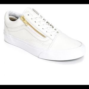 White Leather Vans Sneakers